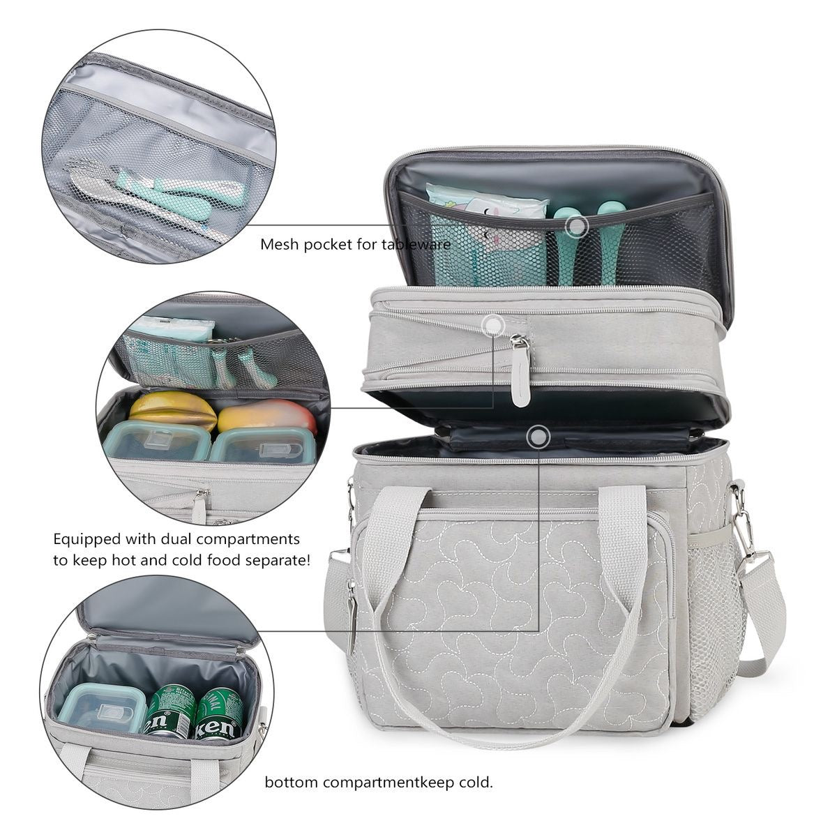 Quilted Double-layer Insulated Lunch/Mummy Bag