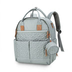 Quilted Multi-Functional Diaper Backpack with Pacifier Case