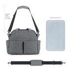 Multifunctional Quilted Diaper Tote & Crossbody Bag