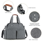 Multifunctional Quilted Diaper Tote & Crossbody Bag