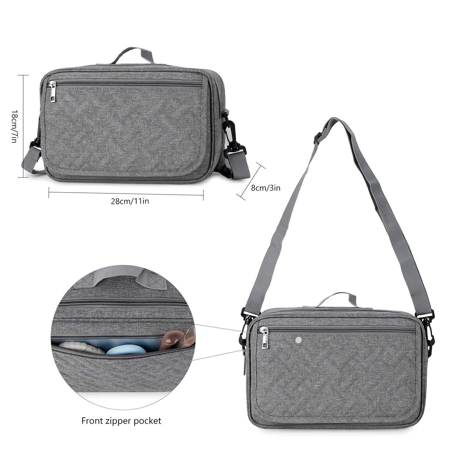 2-in-1 Compact Stroller Organizer & Diaper Changing Bag
