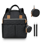 Quilted Multi-Functional Diaper Backpack with Pacifier Case