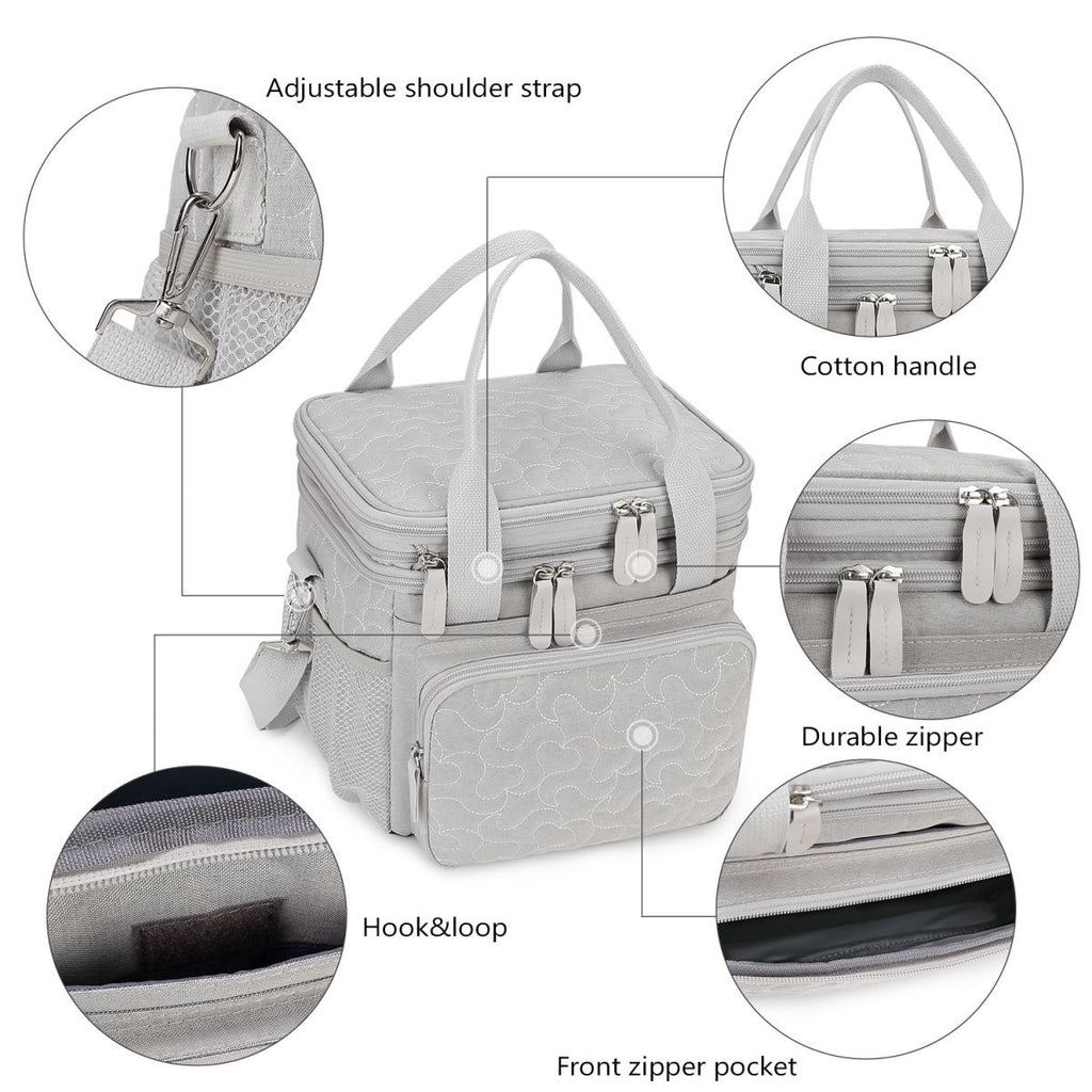 Quilted Double-layer Insulated Lunch/Mummy Bag
