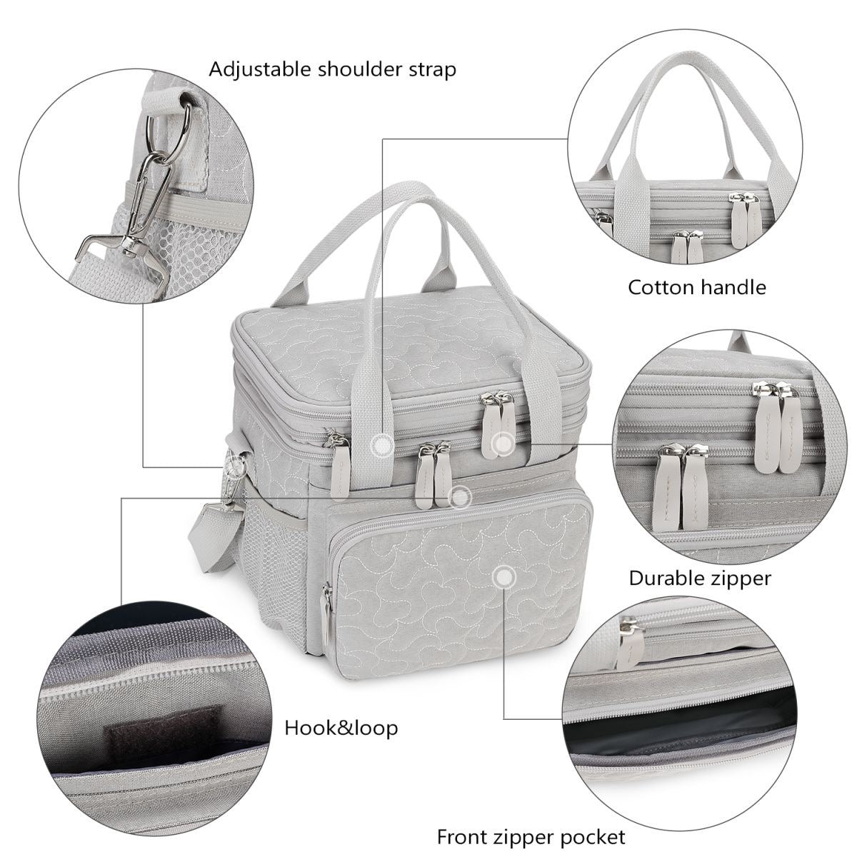 Quilted Double-layer Insulated Lunch/Mummy Bag