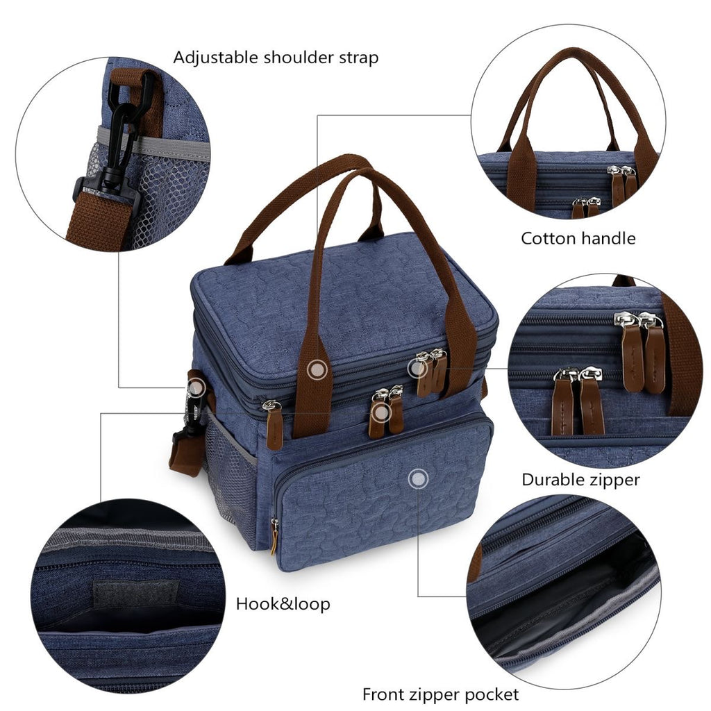 Quilted Double-layer Insulated Lunch/Mummy Bag